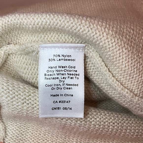 Talbots Cream Cardigan with Colorful Stripes - Picture 10 of 10